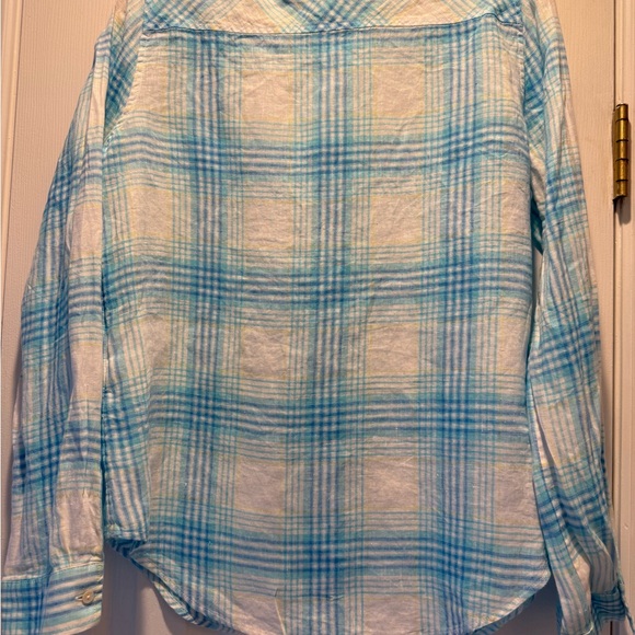 Lilly Pulitzer Sea View Button-Down Shirt in Blue Ibiza - Picture 6 of 6